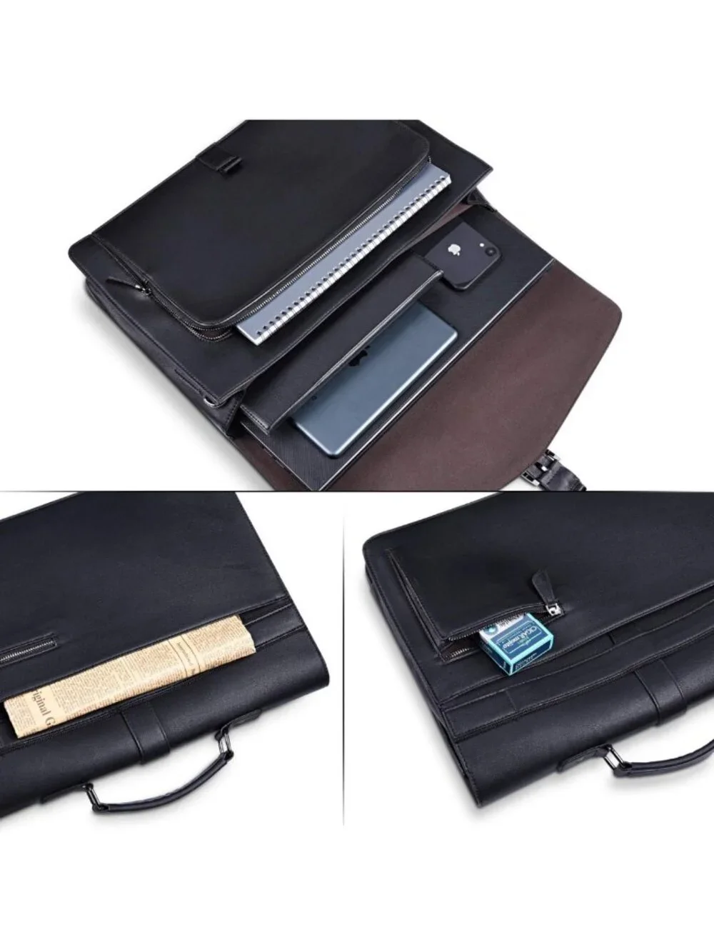 Stylish Leather Briefcase for 15.6